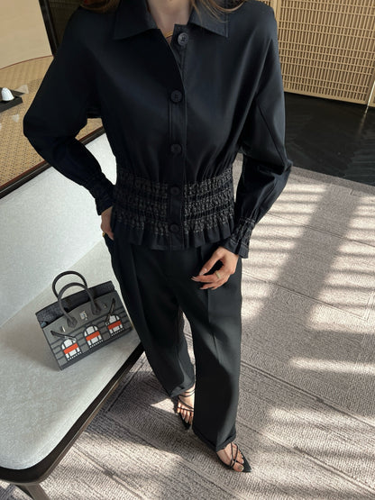 Double-sided adjustable button trousers