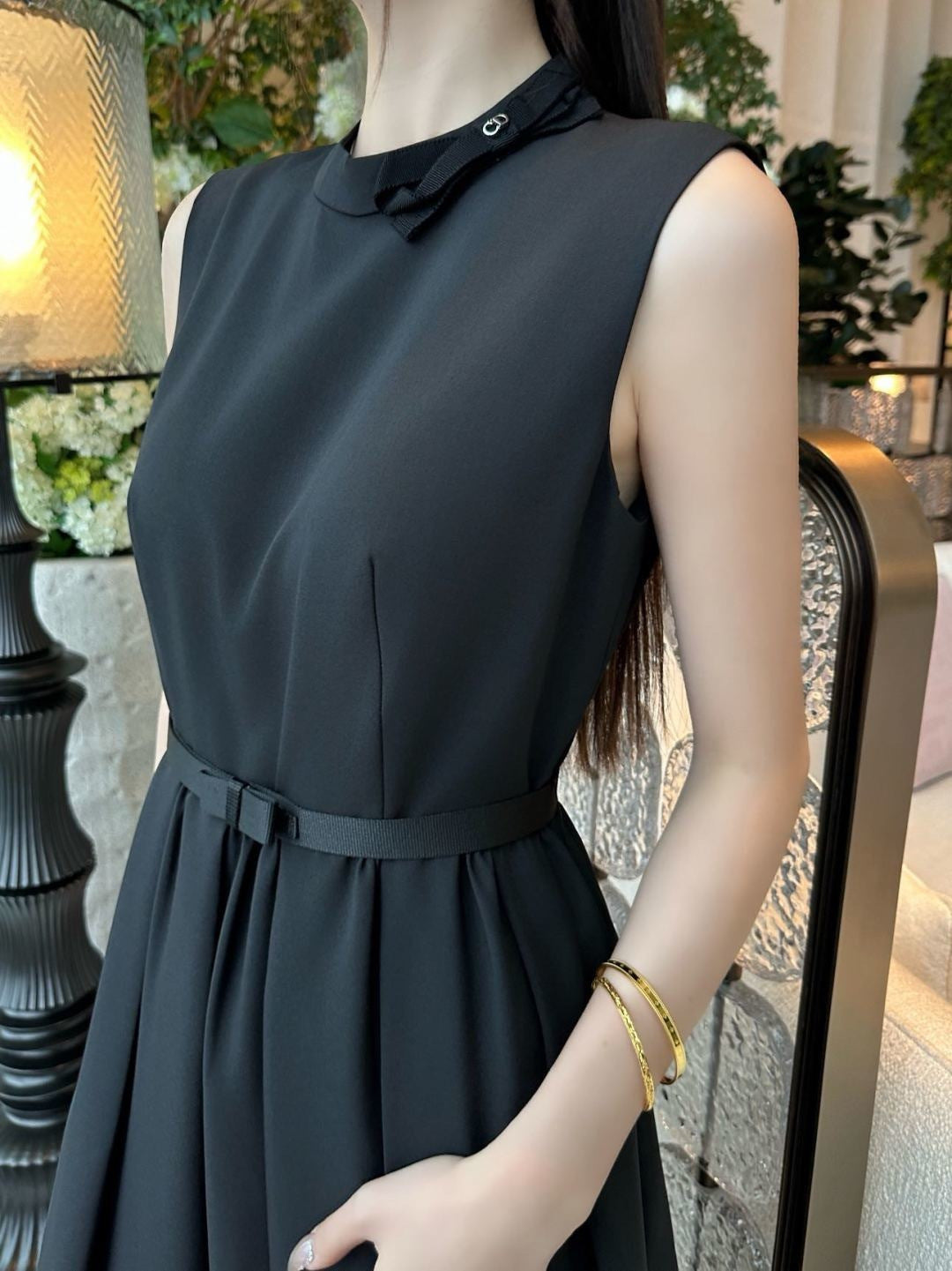 Bow-adorned dress