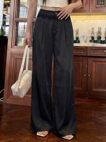 26ss Straight-leg trousers with lace trim