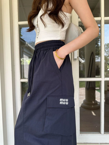 26ss Workwear-inspired midi skirt