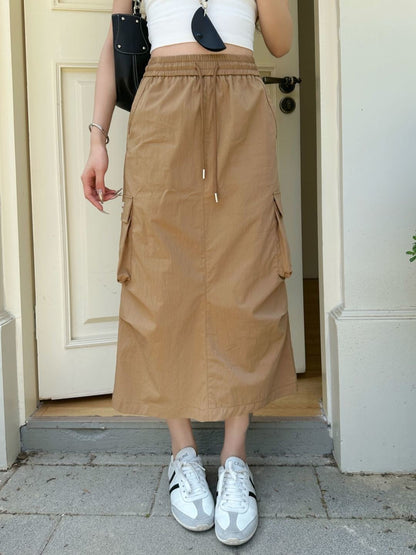 26ss Workwear-inspired midi skirt