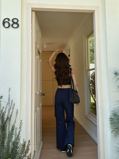 26ss Cargo-style wide-leg trousers