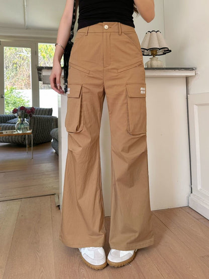 26ss Cargo-style wide-leg trousers