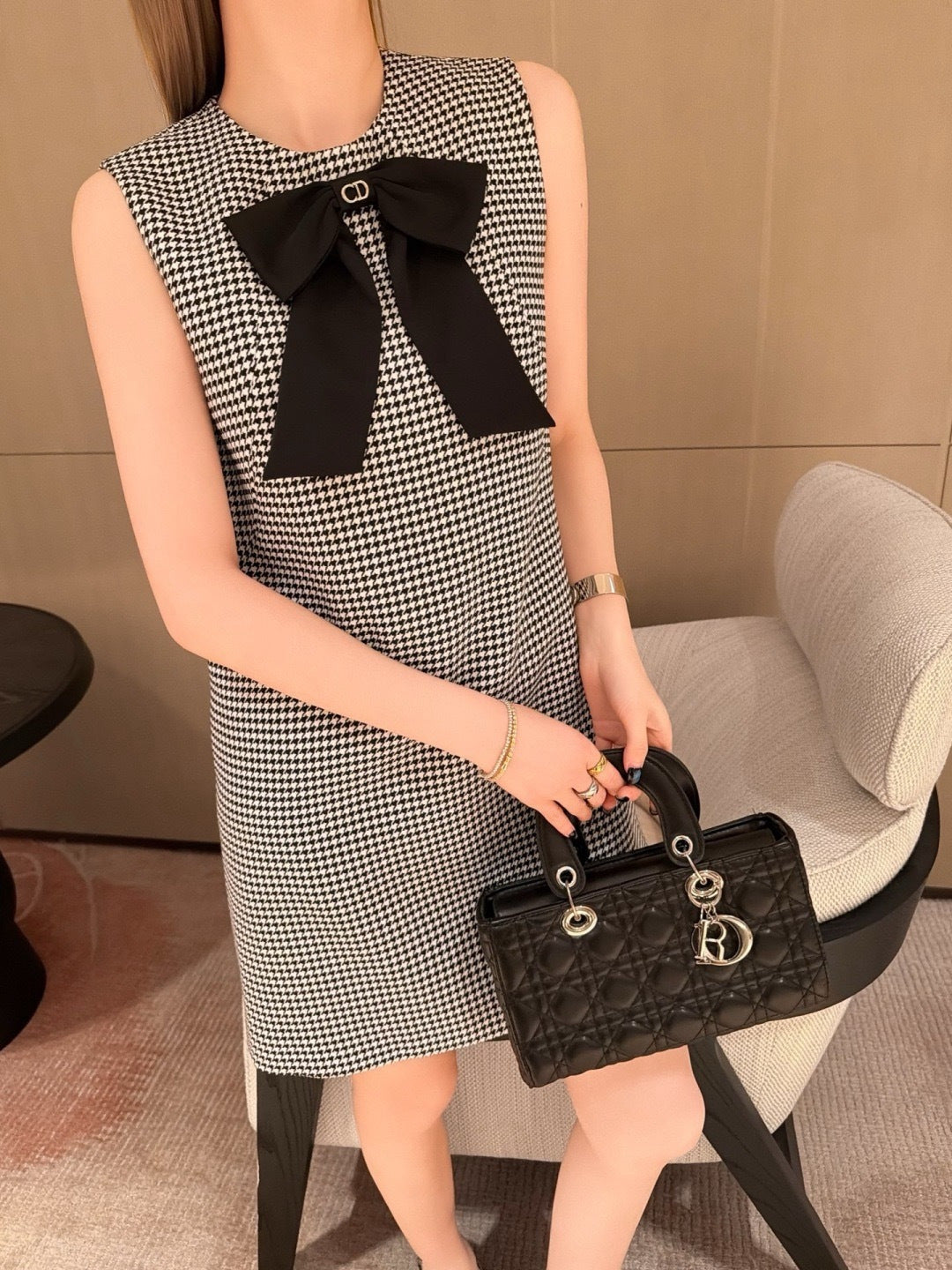26ss Bow-adorned dress