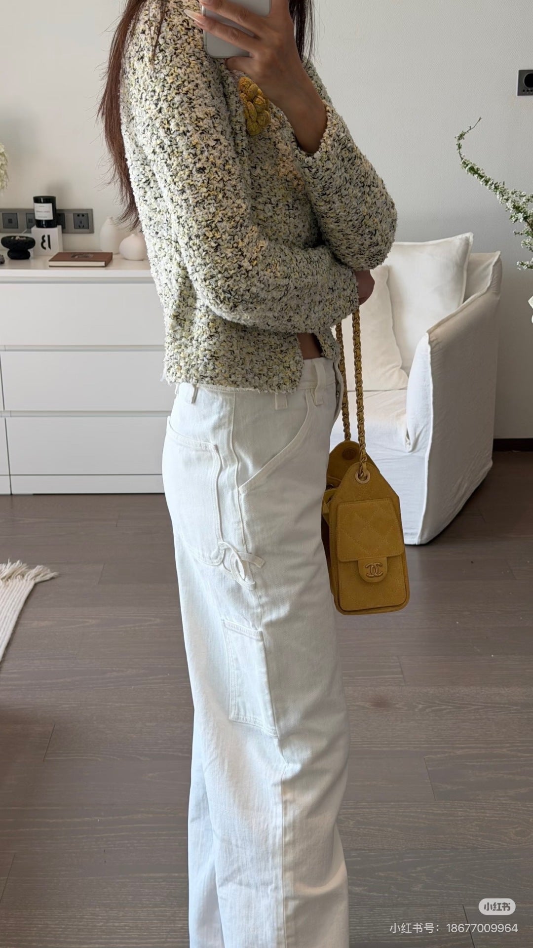 26ss Double side pockets, double C logo jeans