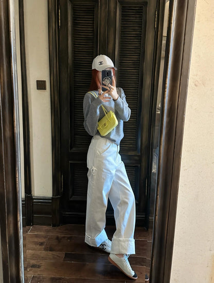 26ss Double side pockets, double C logo jeans