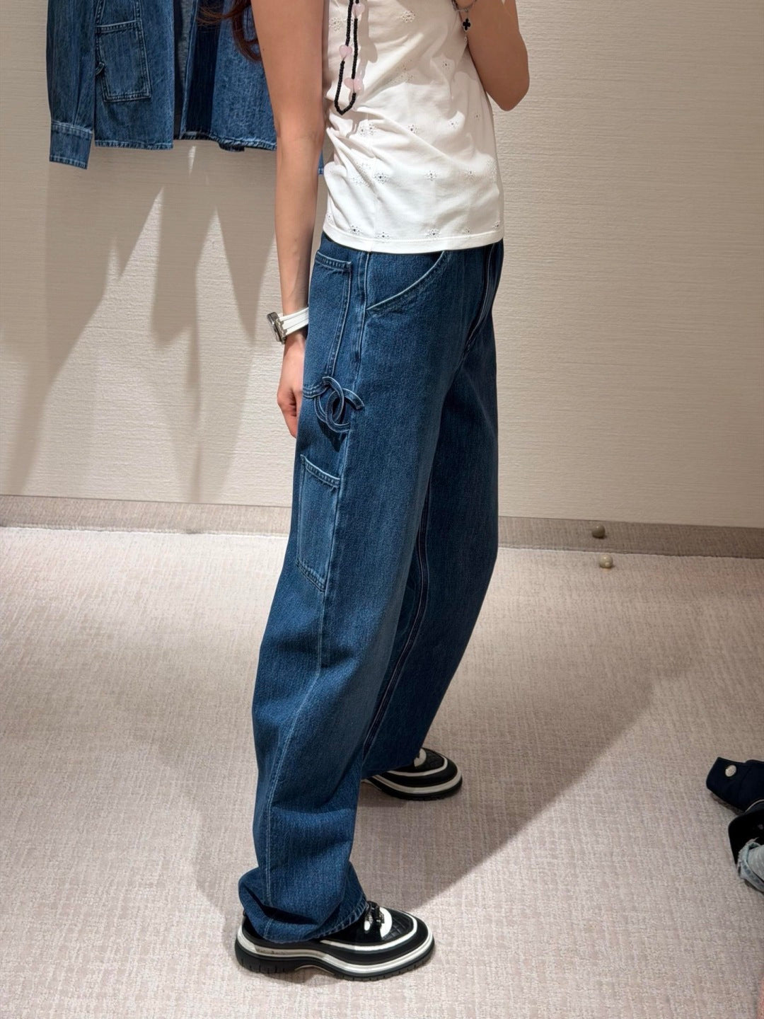 26ss Double side pockets, double C logo jeans