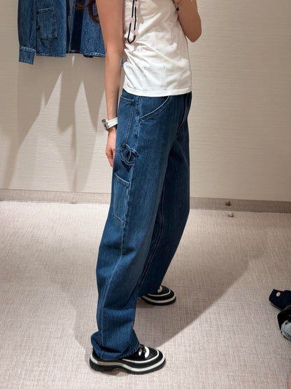 26ss Double side pockets, double C logo jeans