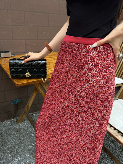 26ss Jacquard Midi Skirt