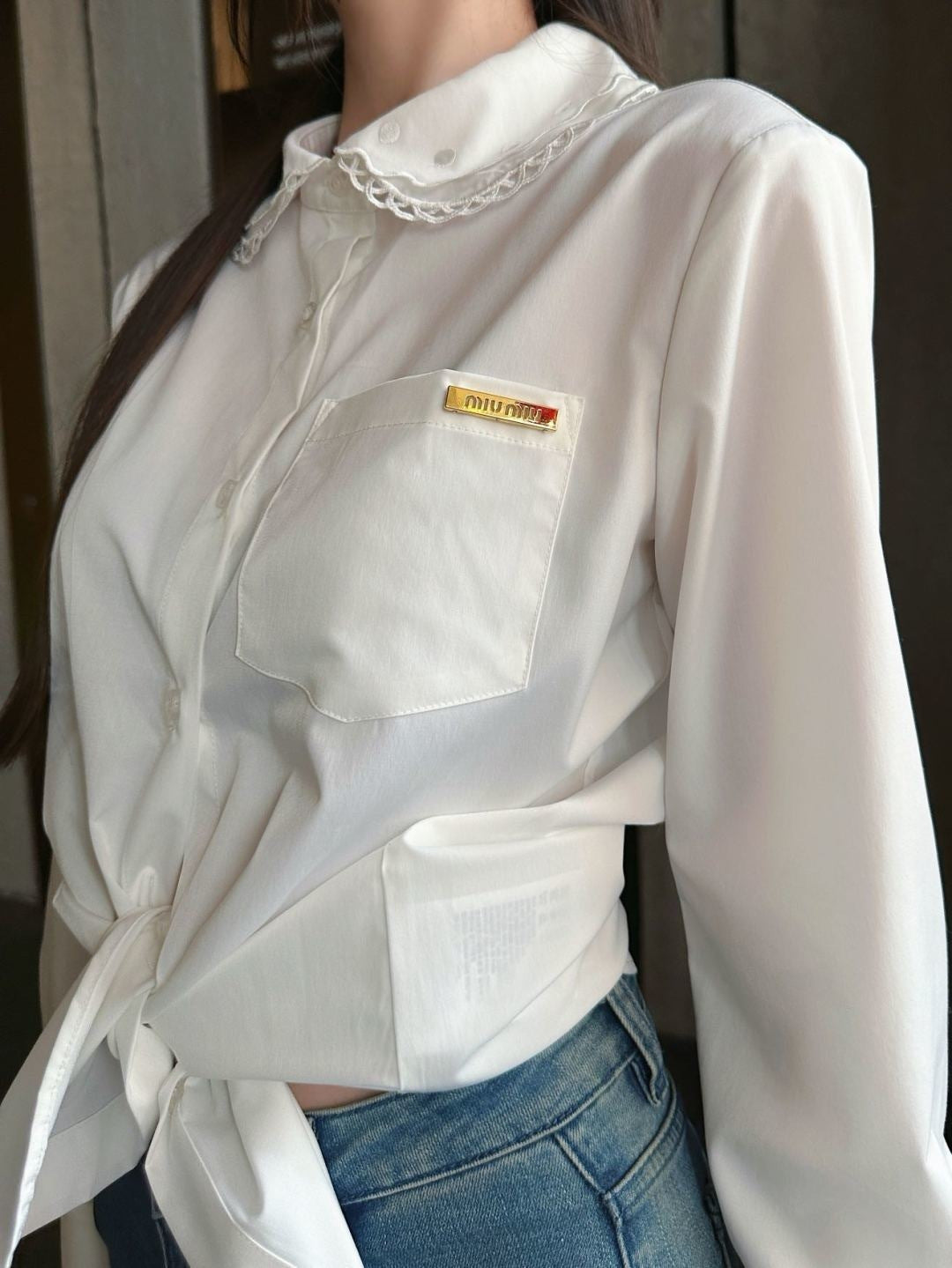 26ss Embroidered Collared Shirt