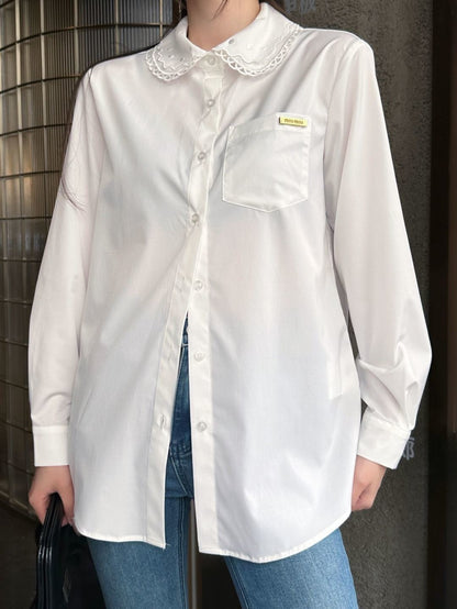 26ss Embroidered Collared Shirt