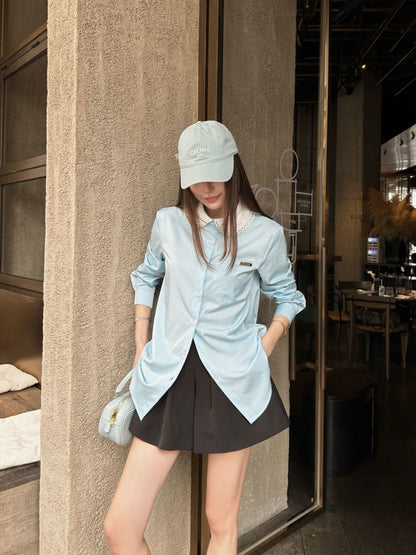 26ss Embroidered Collared Shirt