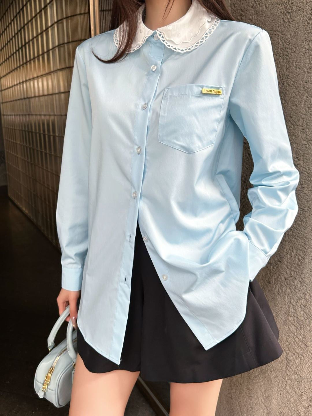 26ss Embroidered Collared Shirt
