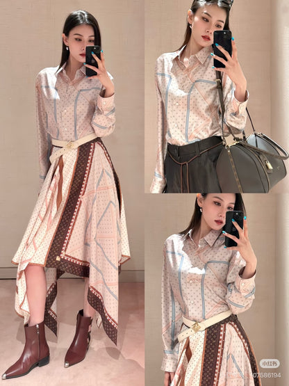 26ss Printed Silk Shirt