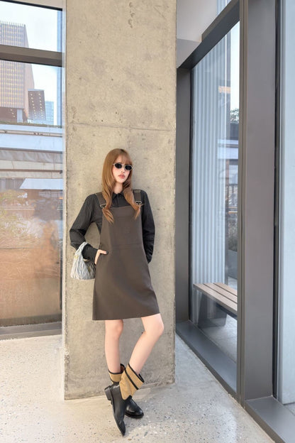 26ss Youthful overalls dress