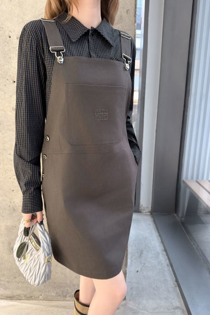 26ss Youthful overalls dress