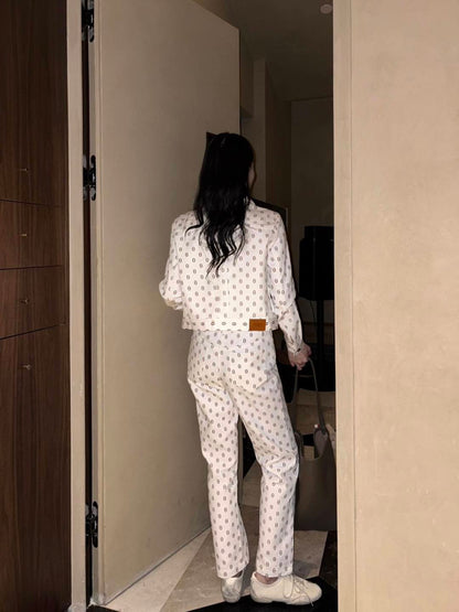 26ss Pig nose print jeans