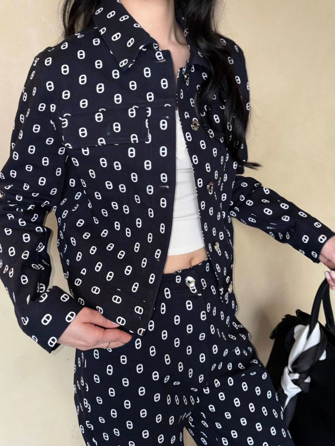 26ss Pig nose print jeans