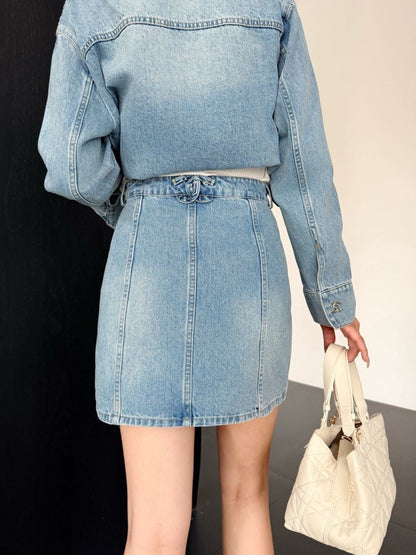 26ss Pocket-decorated midi skirt