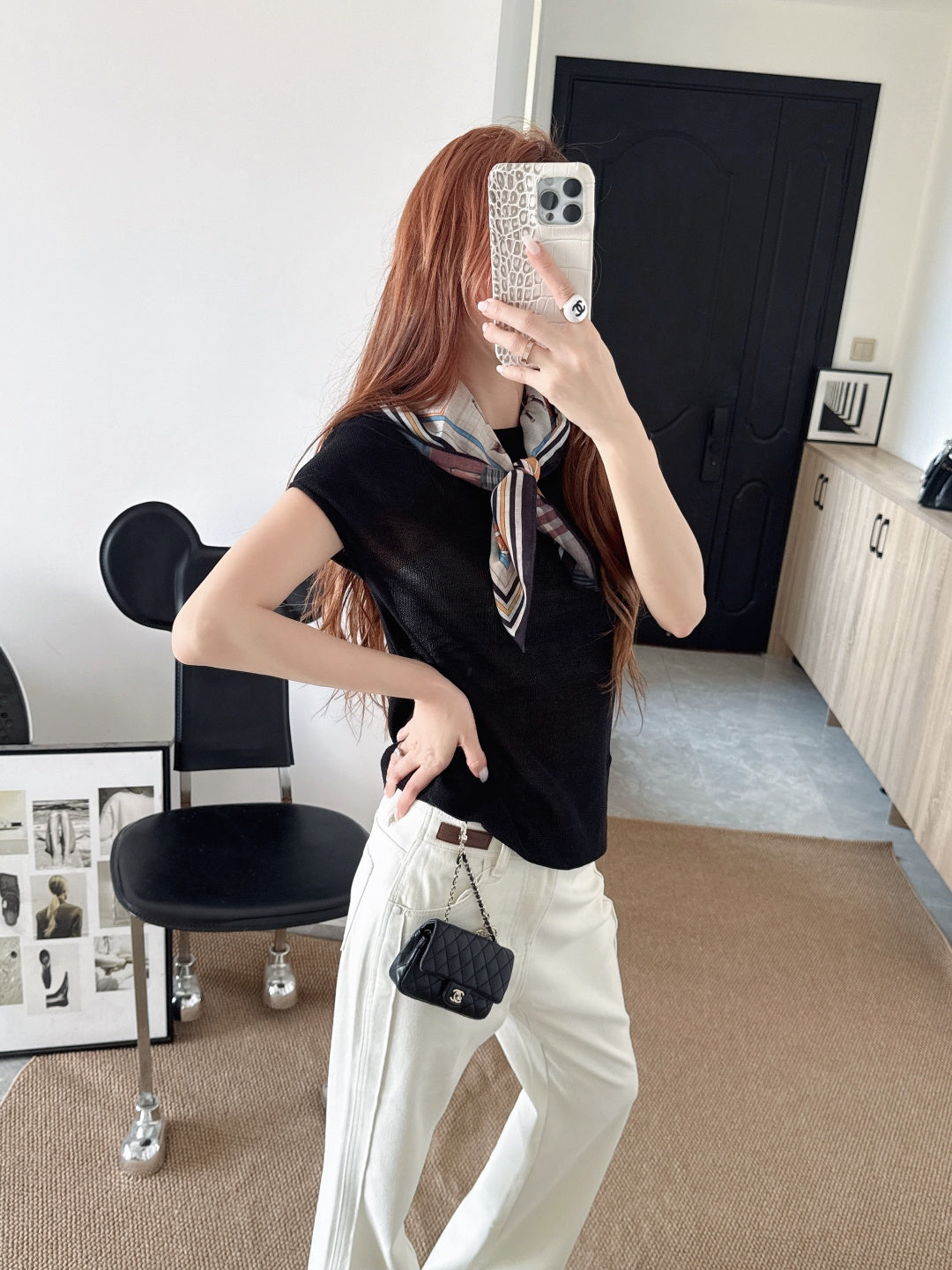 26ss Silk Scarf Knitwear