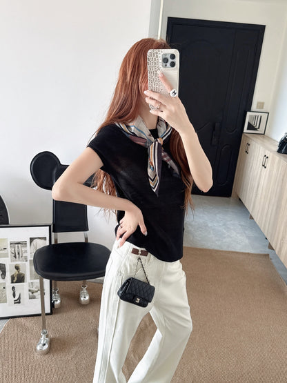 26ss Silk Scarf Knitwear
