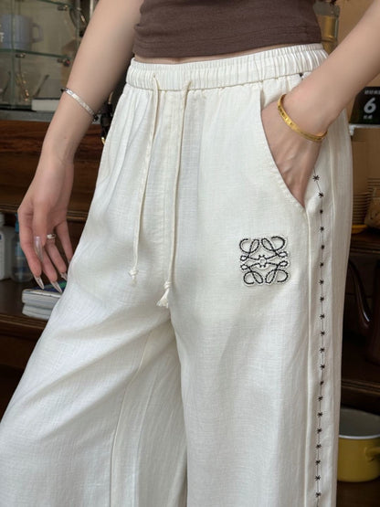26ss High-waisted wide-leg trousers