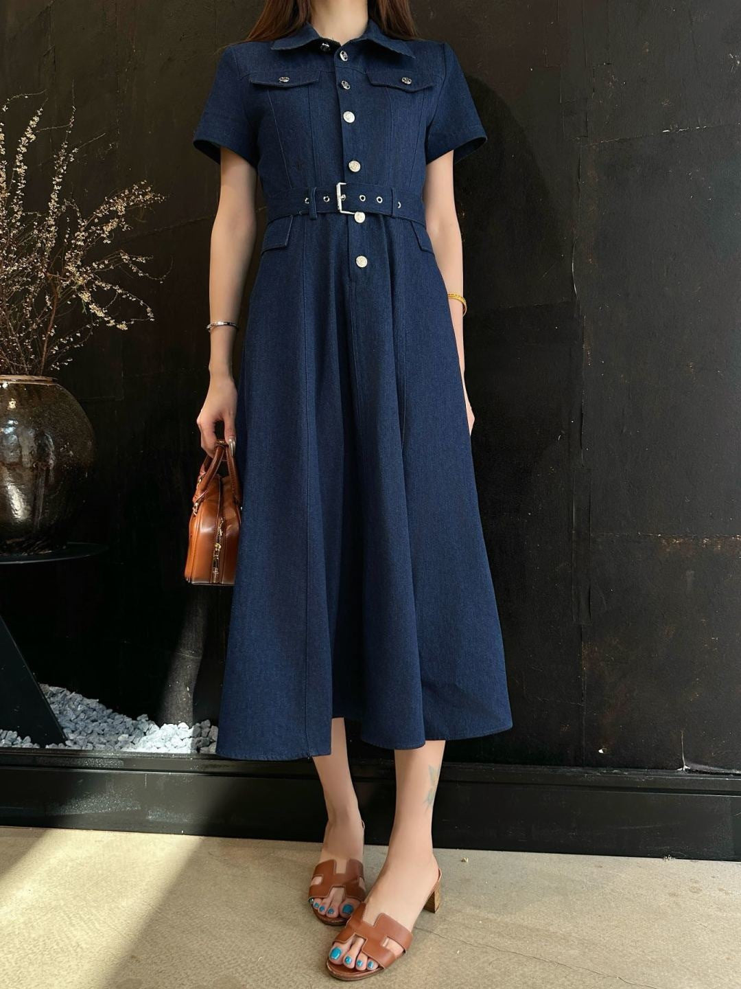 26ss Long Denim Dress