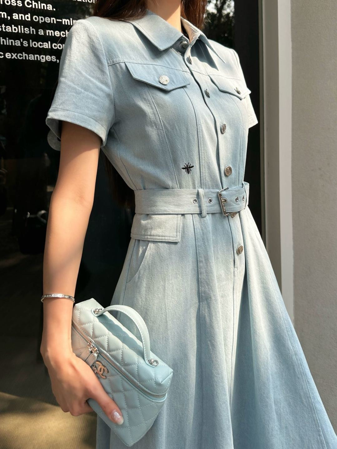 26ss Long Denim Dress
