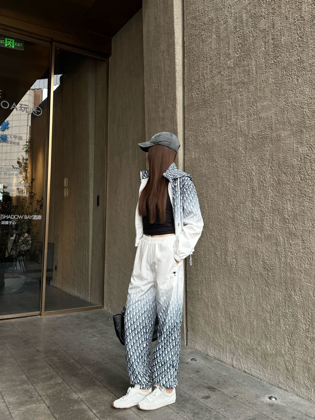 26ss Gradient color elastic waist casual pants