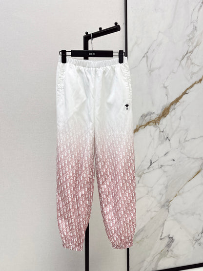 26ss Gradient color elastic waist casual pants