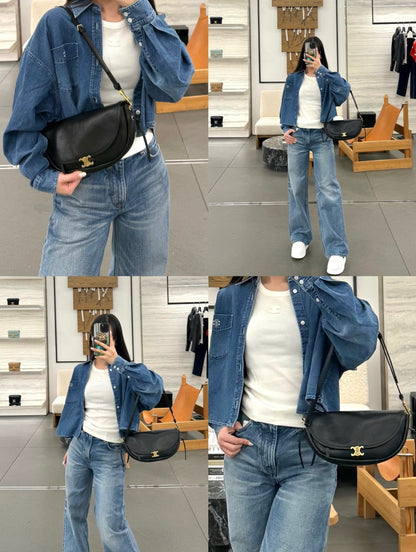 26ss Denim cropped shirt