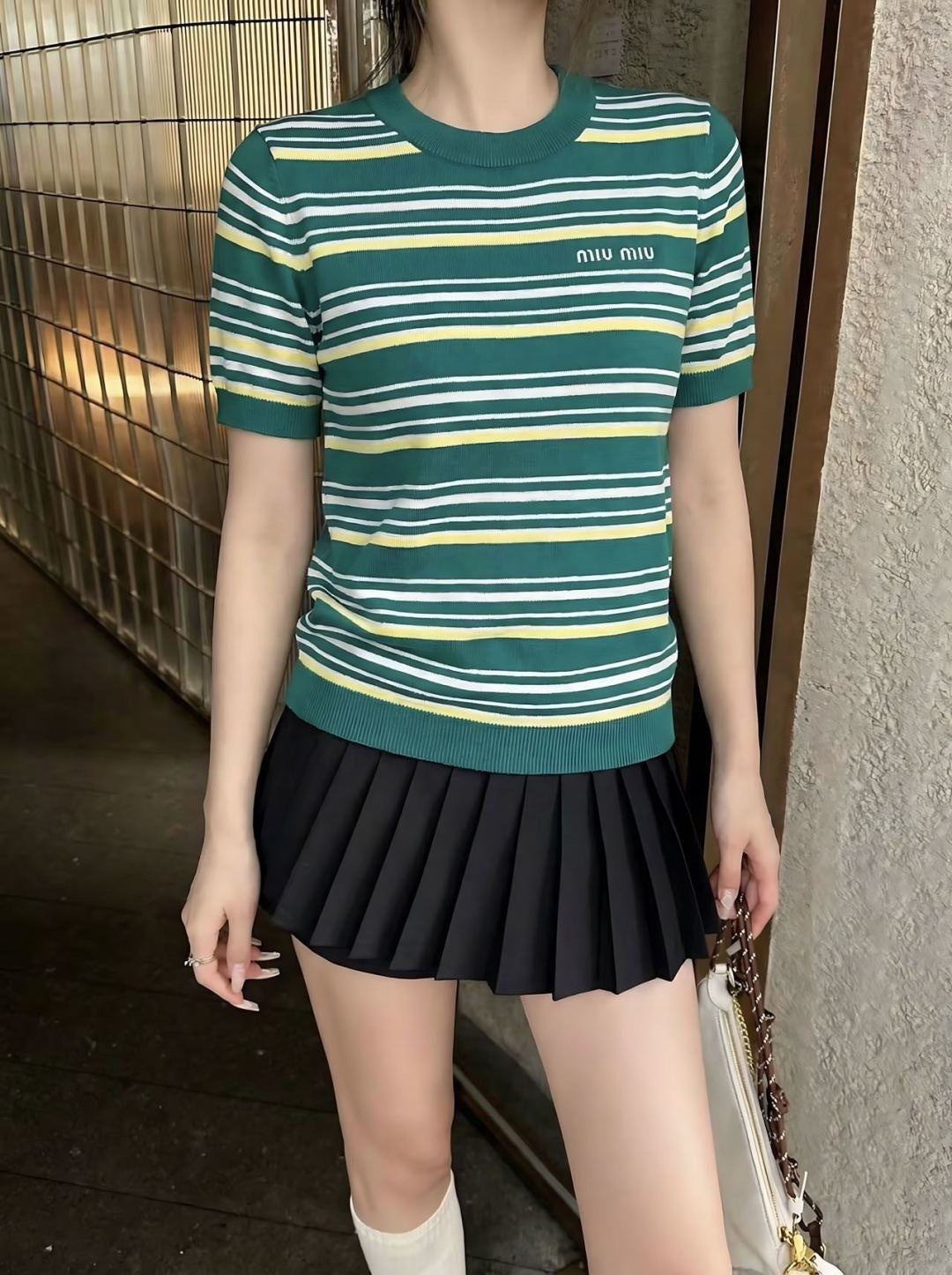 26ss Striped Knit T-Shirt