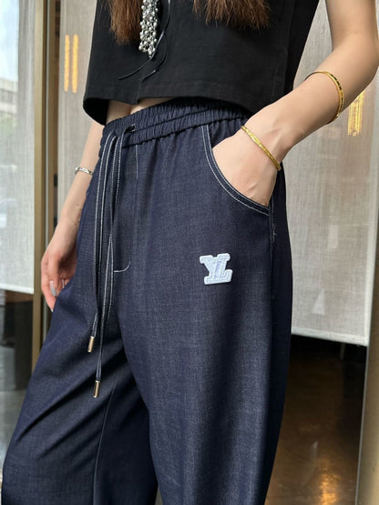 26ss Wide-leg, lightweight denim trousers