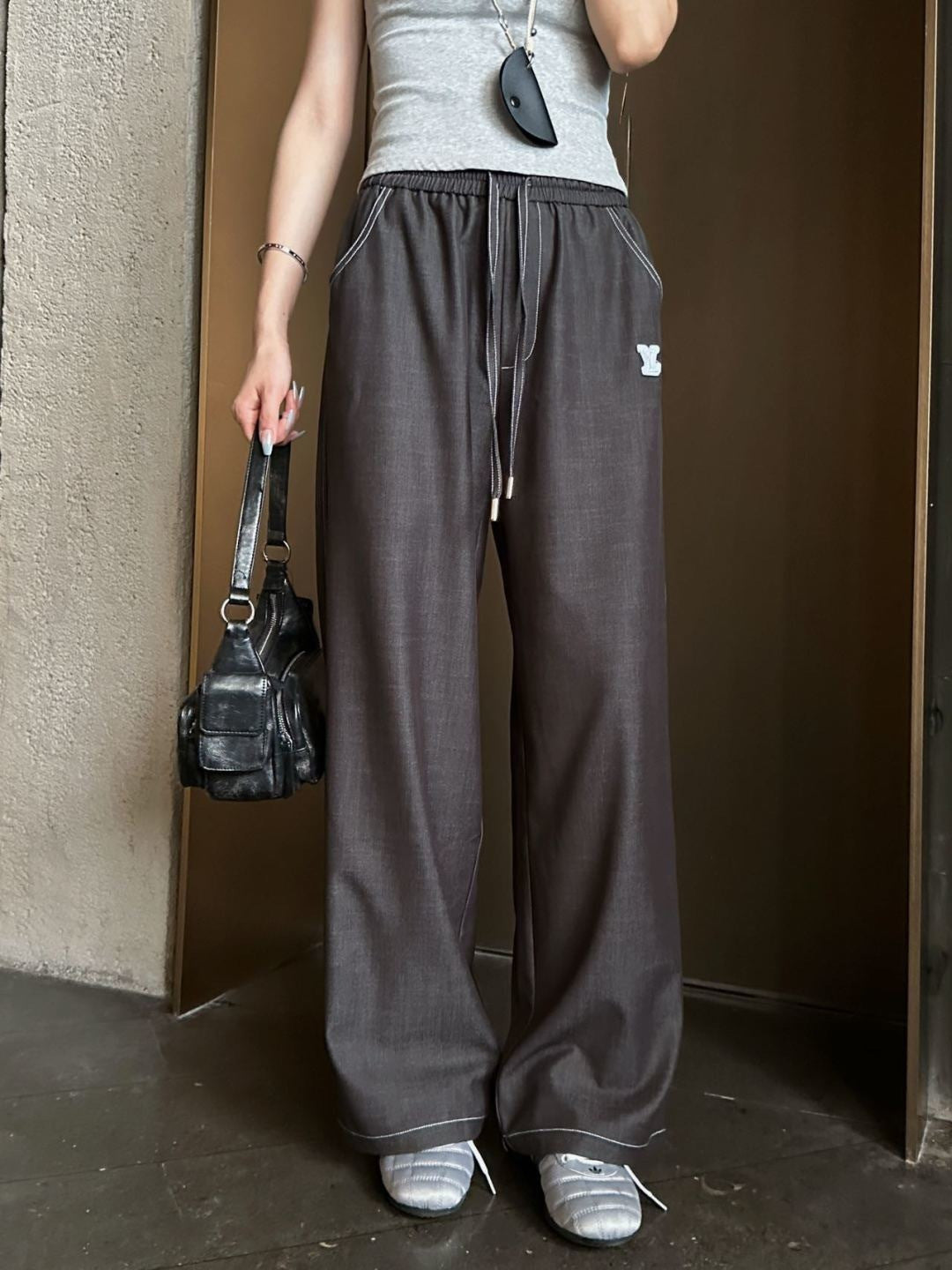 26ss Wide-leg, lightweight denim trousers