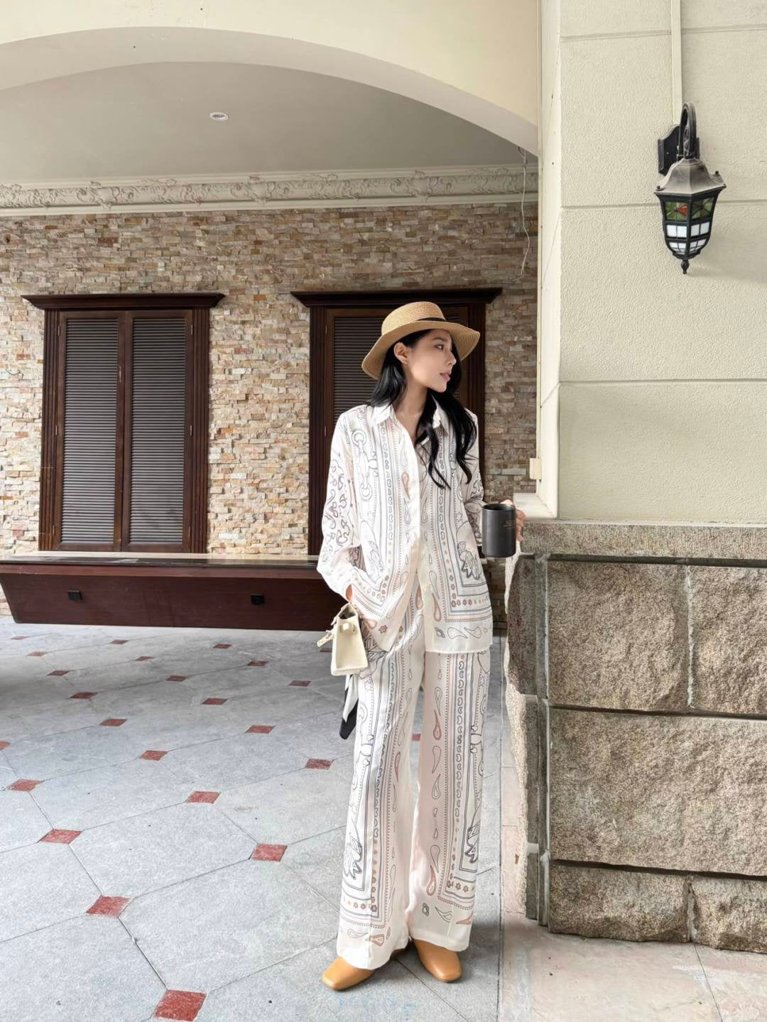 26ss Printed Straight-leg Pants