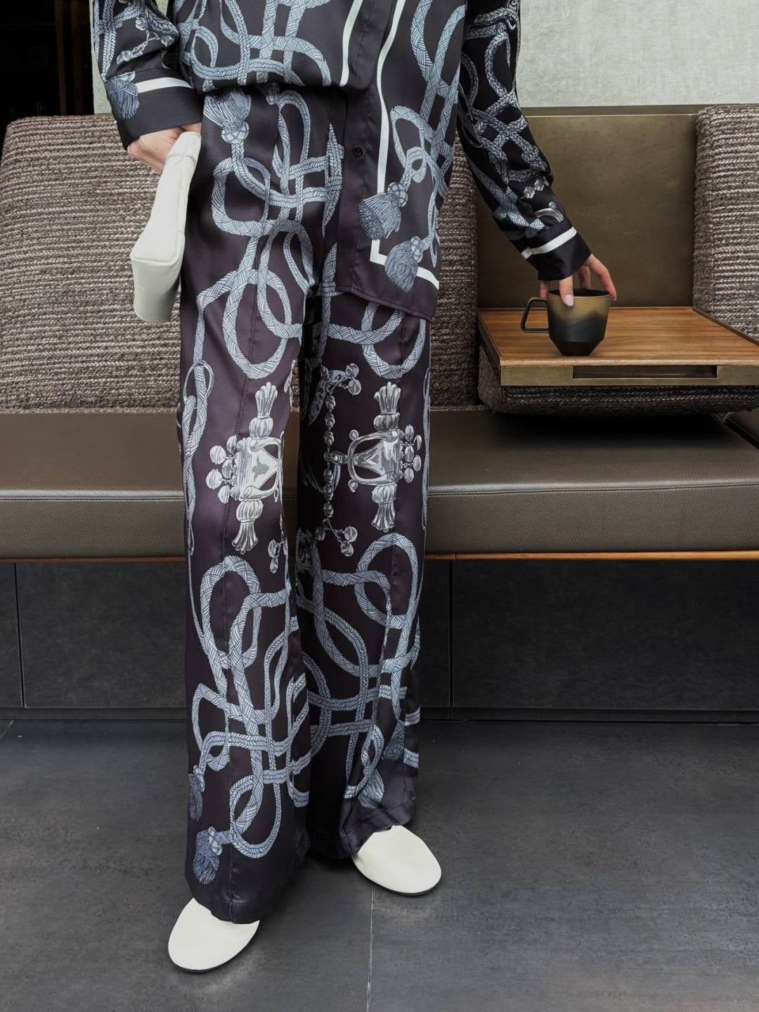 26ss Printed Straight-leg Pants