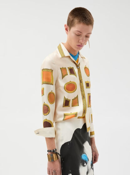 26ss Printed Silk Shirt