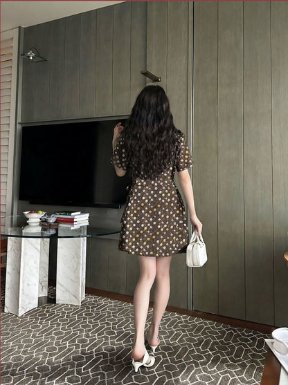 26ss Printed Short-Sleeve Dress