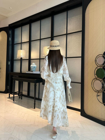 26ss Floral Print Print Suit