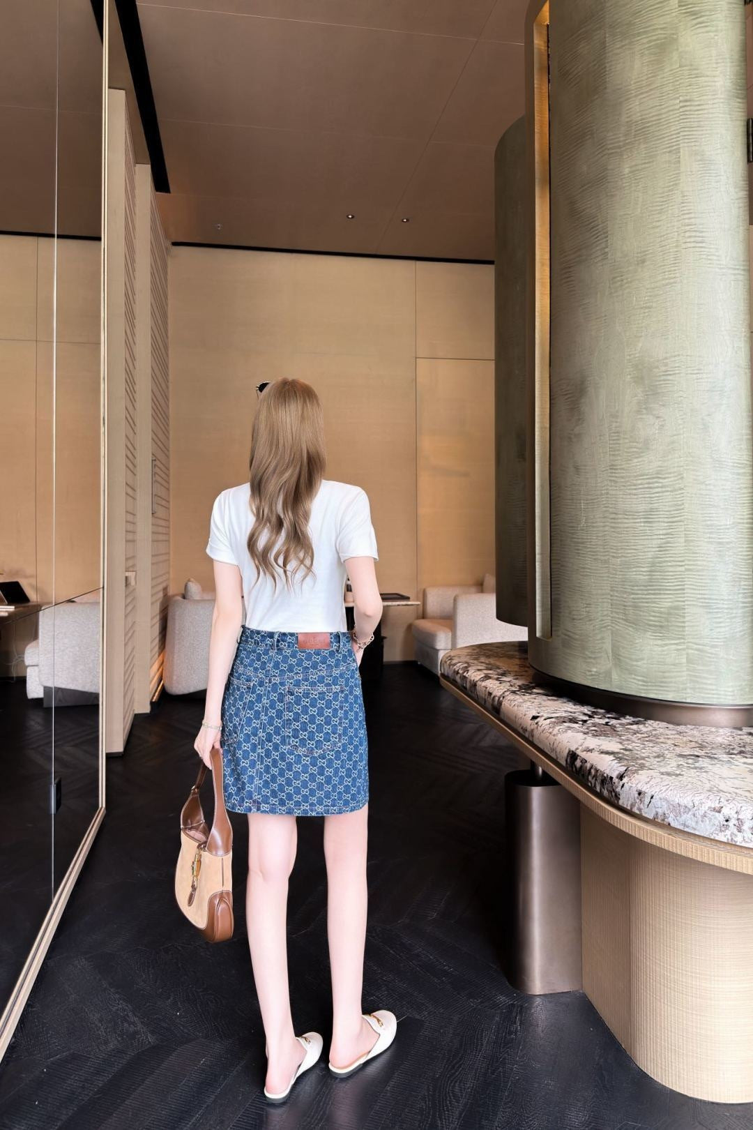 26ss Denim Midi Skirt