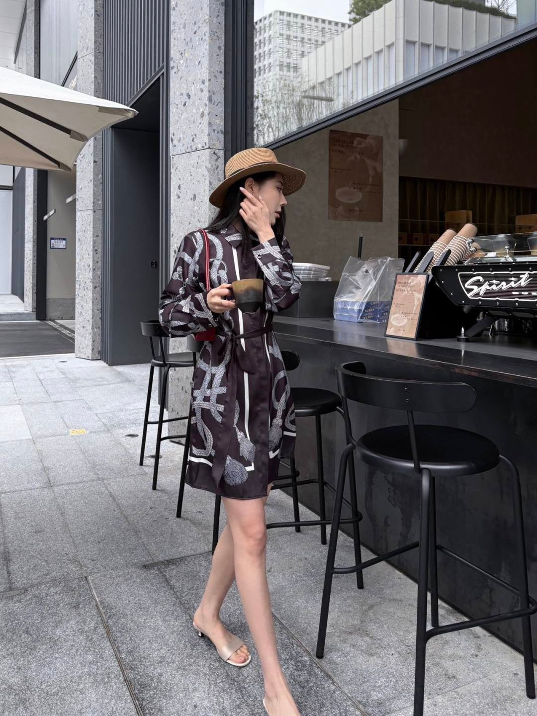 26ss Printed Silk Dress