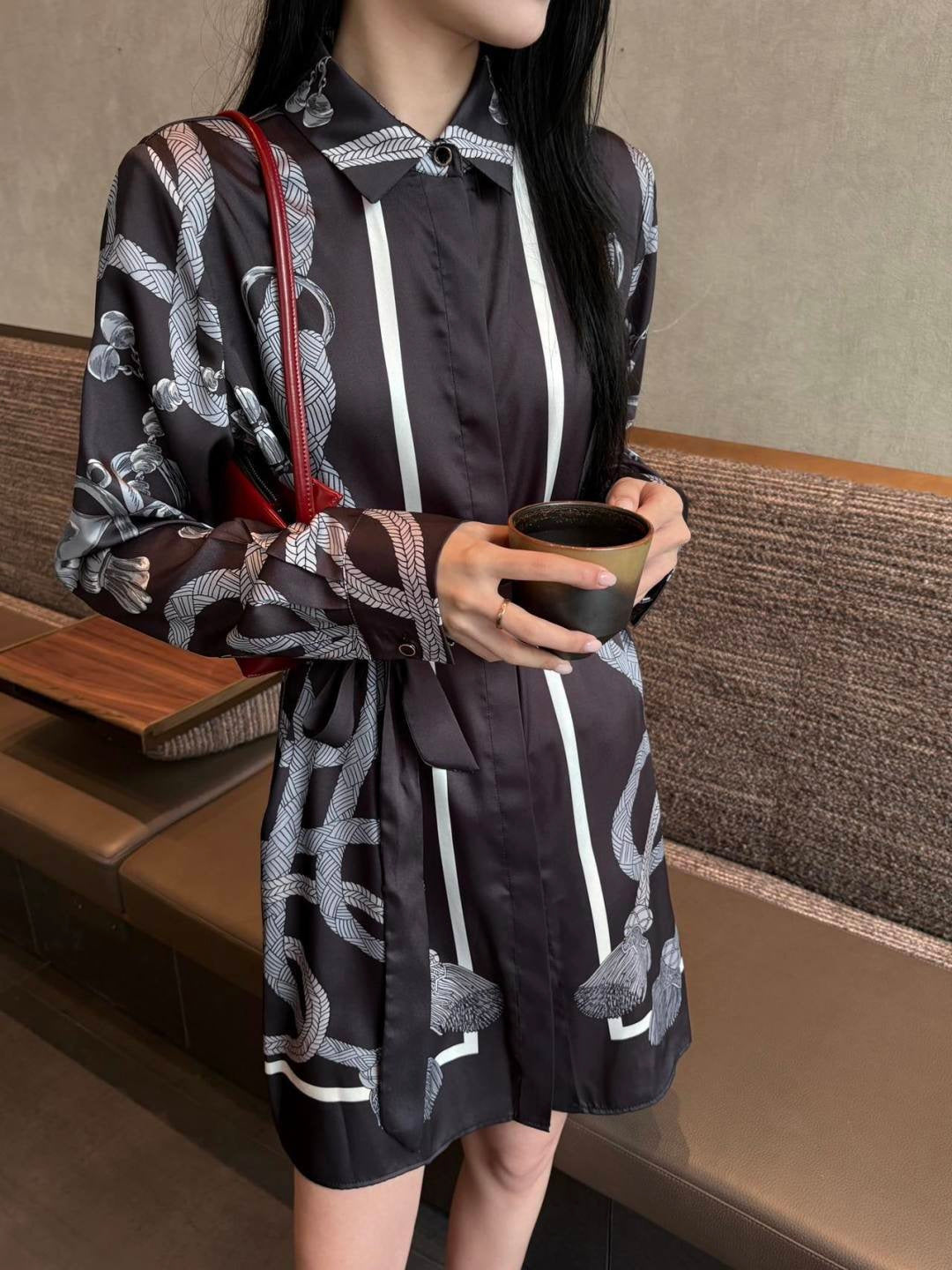 26ss Printed Silk Dress