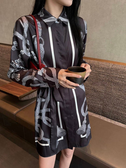26ss Printed Silk Dress