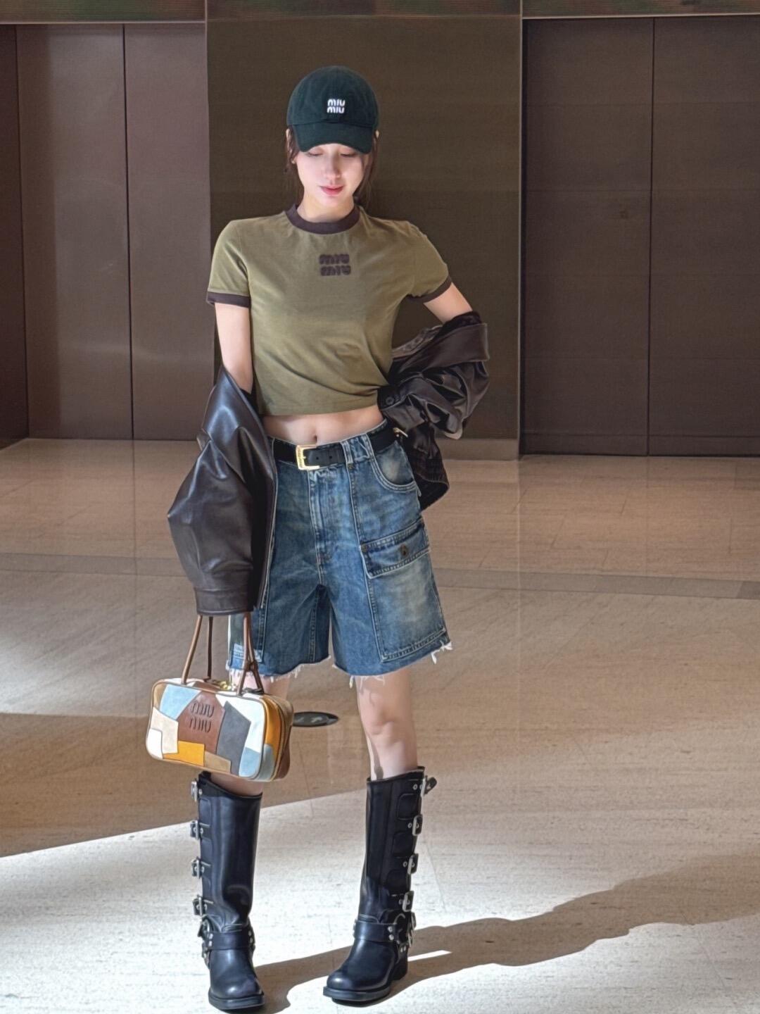 26ss Cargo-Style Denim Shorts
