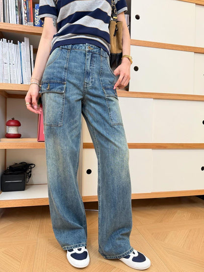 26ss Workwear-Style Denim Trousers