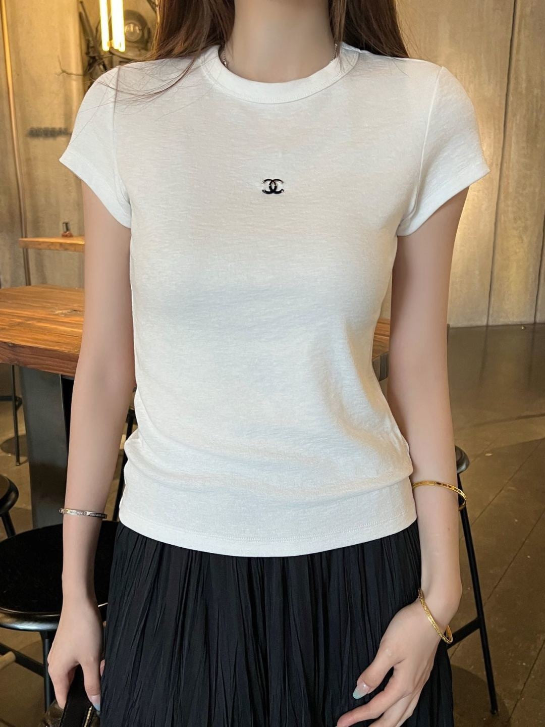 26ss Slim Fit T-Shirt with Metal Logo