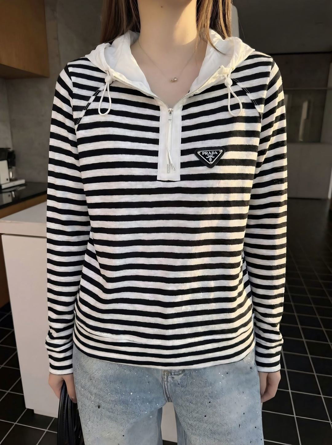 26ss Half-zip hooded sweatshirt
