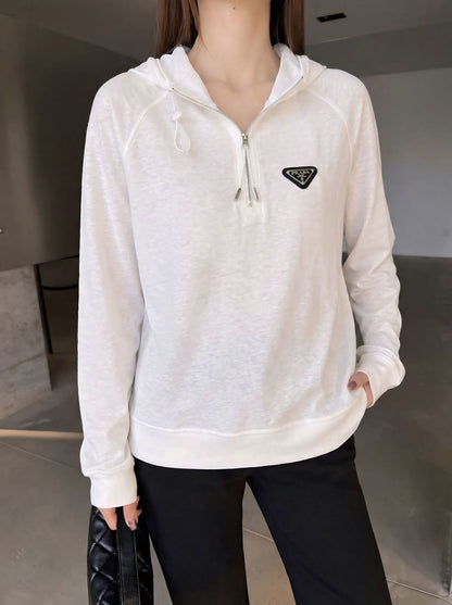 26ss Half-zip hooded sweatshirt