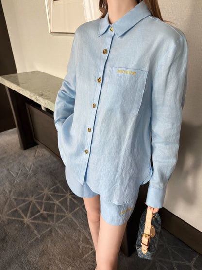 26ss Minimalist Linen Suit Set