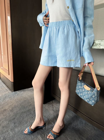 26ss Minimalist Linen Suit Set